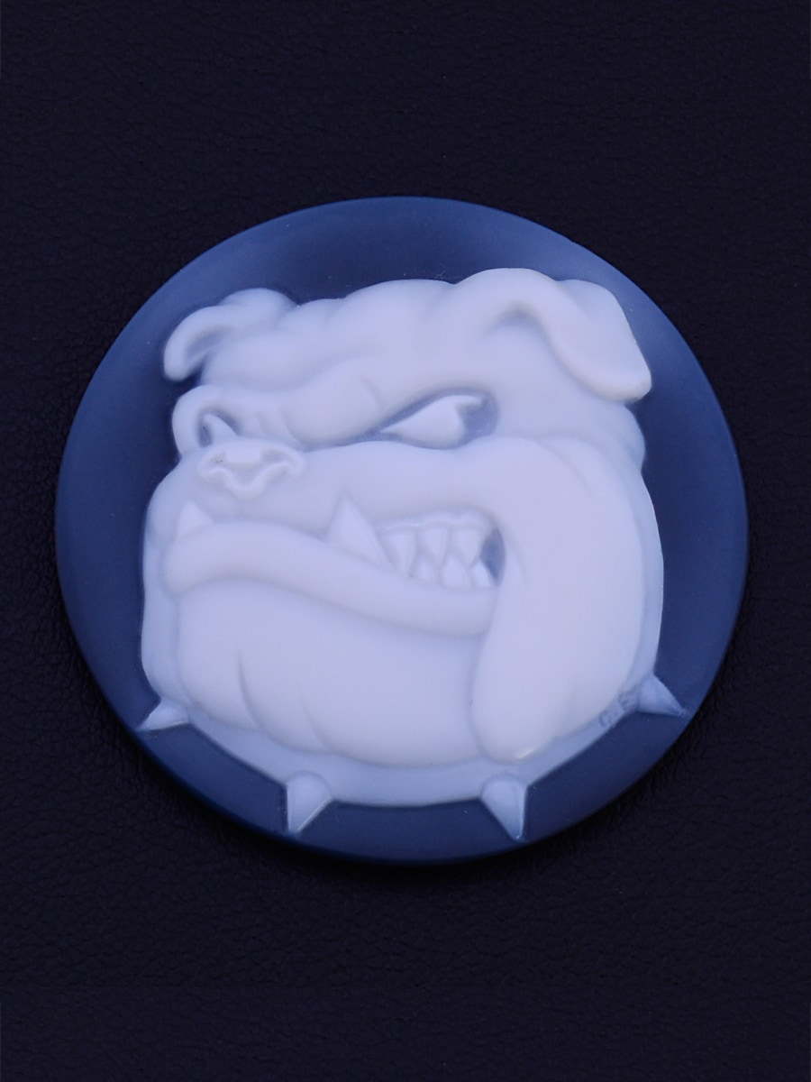 bulldog-logo-cameo-black-3-4