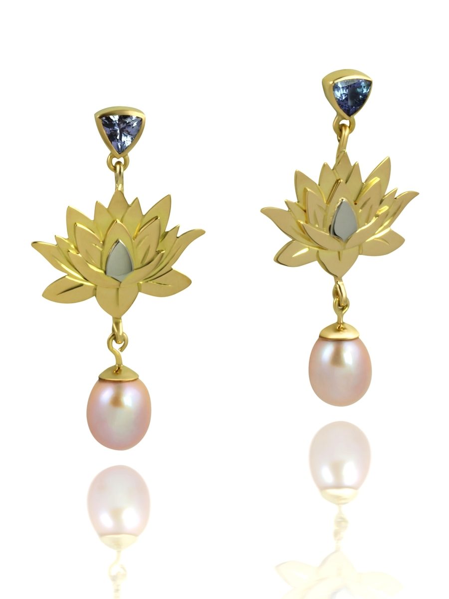 tanzanite-gold-pearl-lotus-flower-earrings-3-4